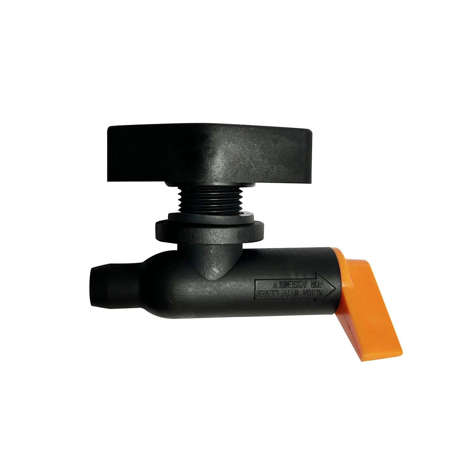 Side view of an air relief valve for pool cartridge filters, plastic and metal, fits Hayward DE Pro Grid SwimClear filters.