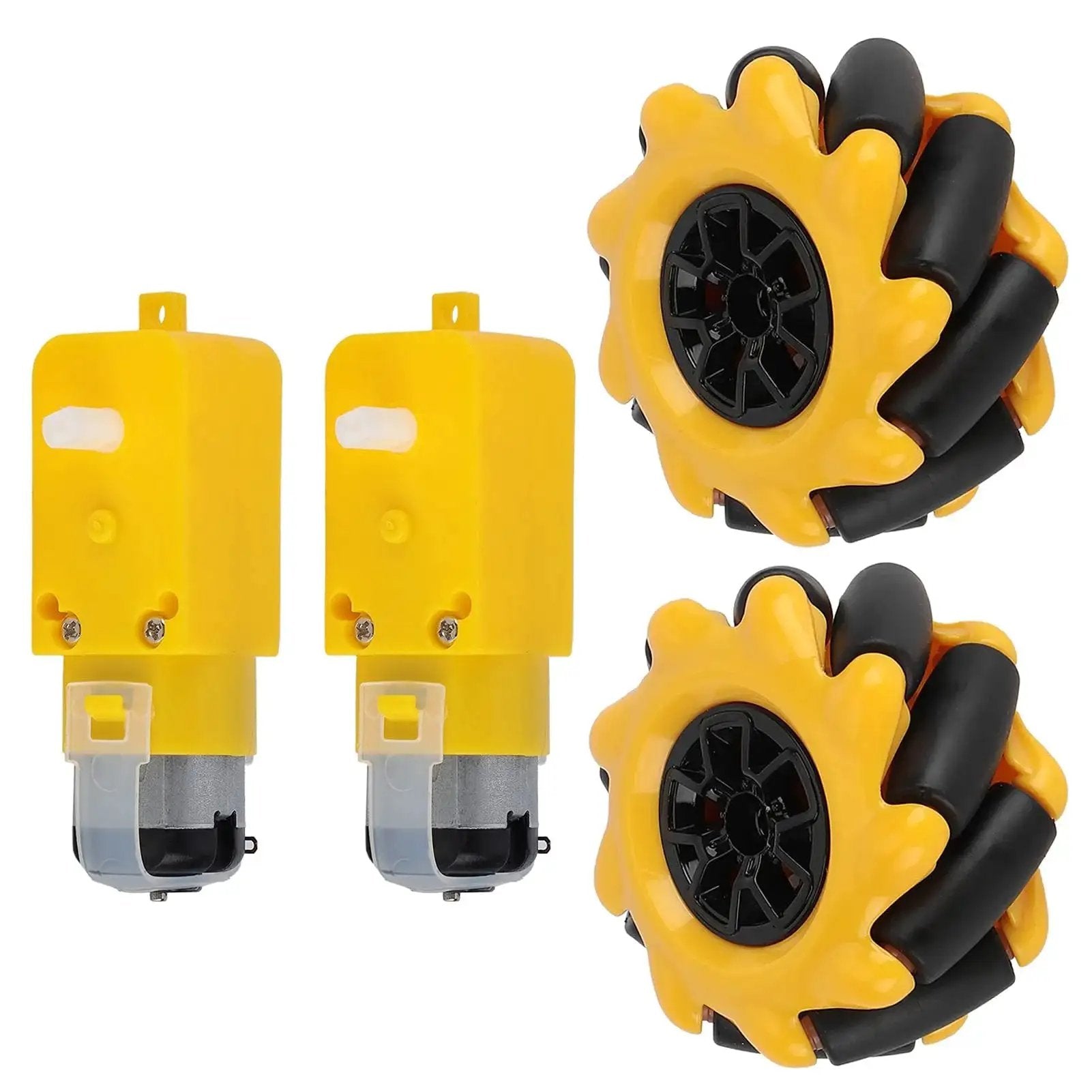 Omni Mecanum Wheel Set For Geared Motors 48mm DIY Robot Car Parts Left And Right Wheel Set With Rubber Coating For Robotics Projects