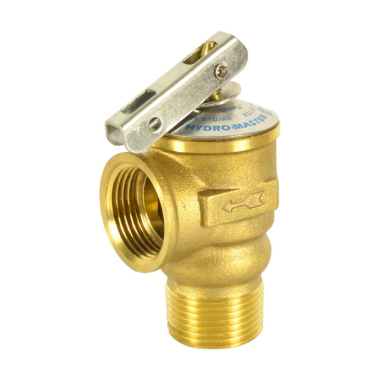 3/4 Inch Safety Relief Valve For Hot Water Systems No Brainer Install Brass Body With Stainless Steel Spring ASME Certified