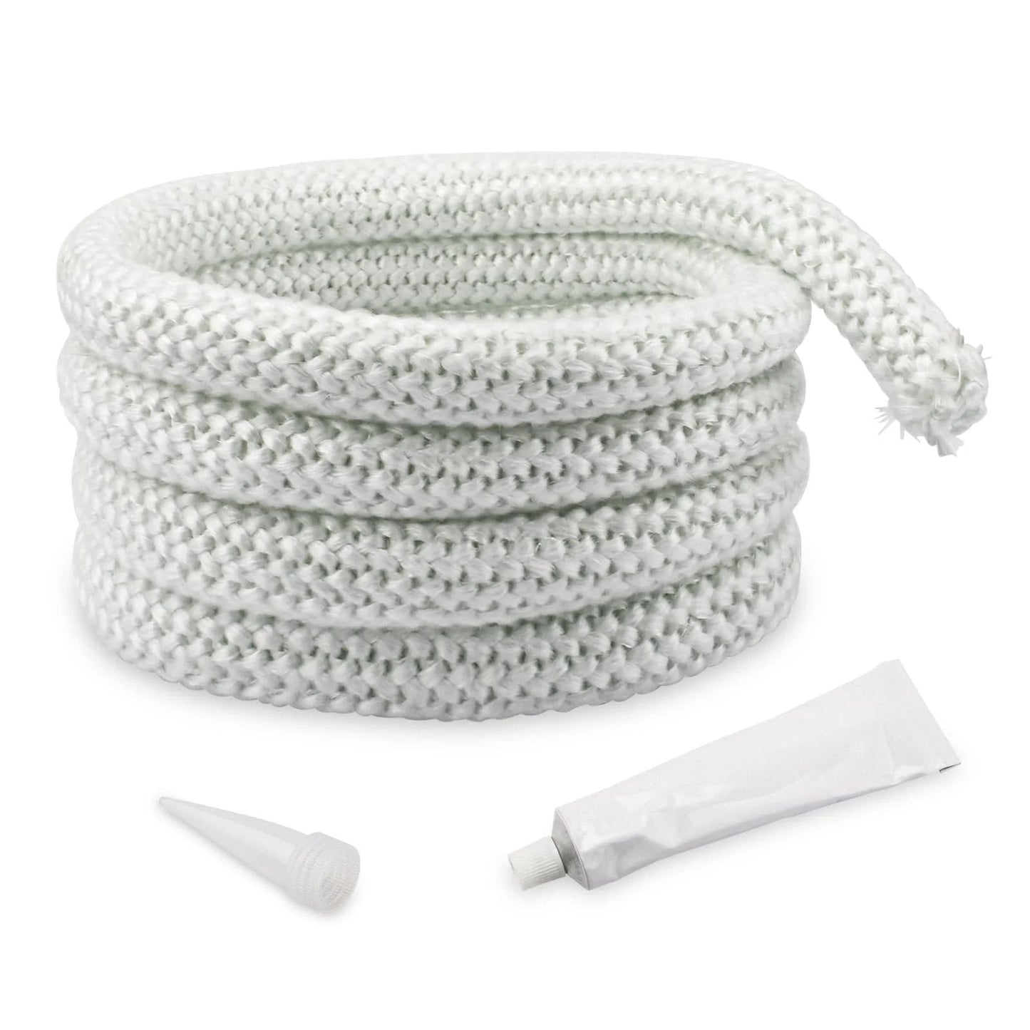 Outdoor Wood Furnace Door Seal Kit Replacement For Central Boiler Models 5036 HF60 5648 6048 4030 High Temperature Resistant Gasket Rope 10 Ft And 2 Oz Door Seal Caulk image
