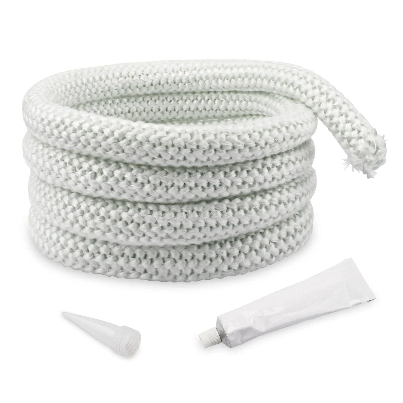Outdoor Wood Furnace Door Seal Kit Replacement For Central Boiler Models 5036 HF60 5648 6048 4030 High Temperature Resistant Gasket Rope 10 Ft And 2 Oz Door Seal Caulk image