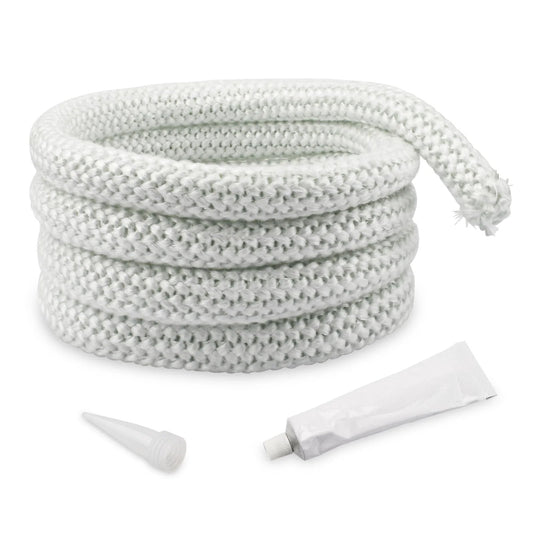 Outdoor Wood Furnace Door Seal Kit Replacement For Central Boiler Models 5036 HF60 5648 6048 4030 High Temperature Resistant Gasket Rope 10 Ft And 2 Oz Door Seal Caulk image