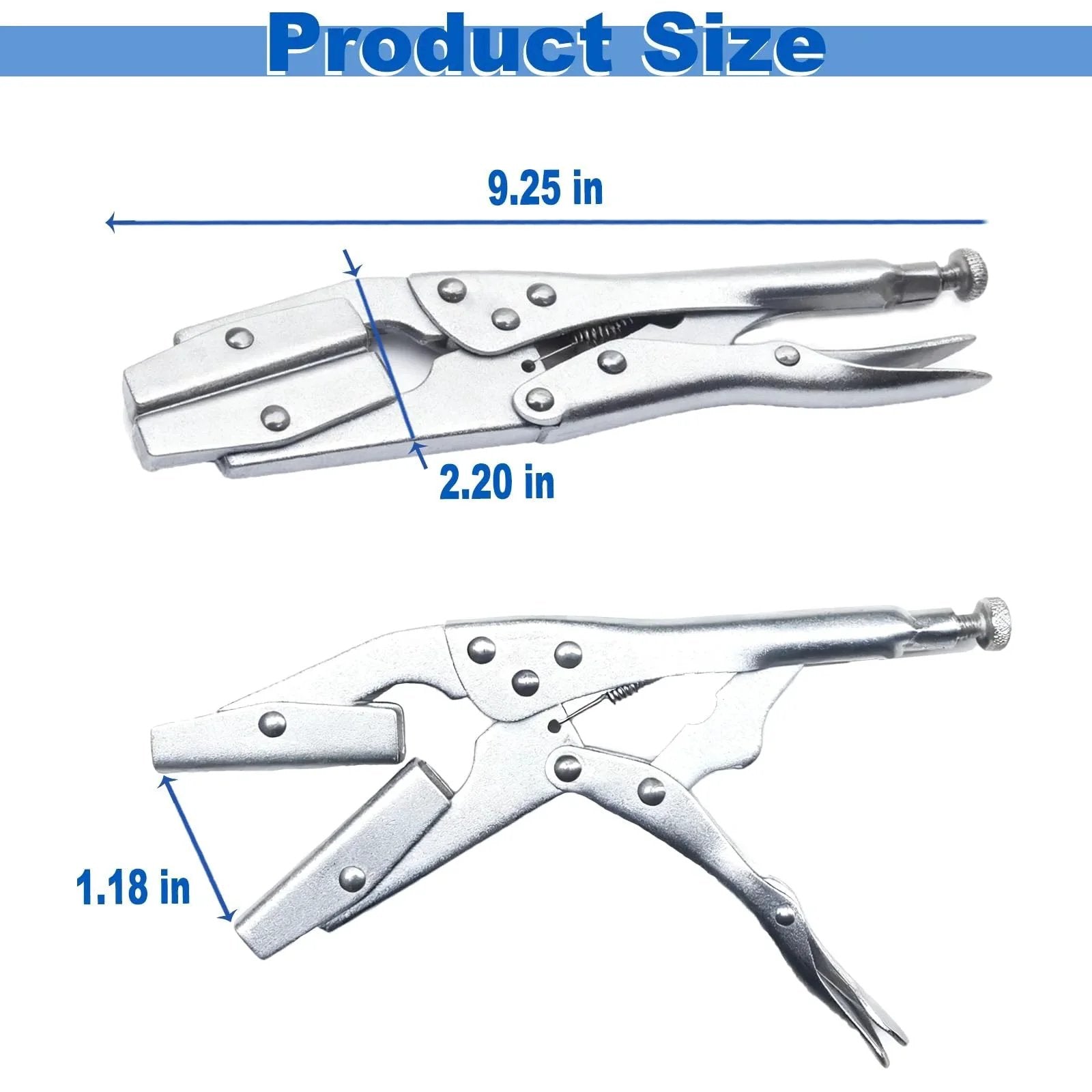 10 Inch Radiator Hose Clamp Pliers Set 4 Pack Heavy Duty Self Locking Pinch Off Tool showing product dimensions