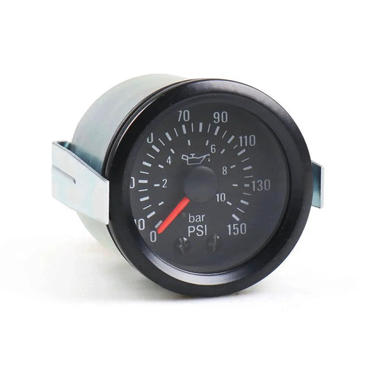 2 Inch Mechanical Oil Pressure Gauge With Yellow LED Dial Light For Cars Reads 0 To 10 Bar Or 0 To 150 PSI 52mm Dial 12V NPT