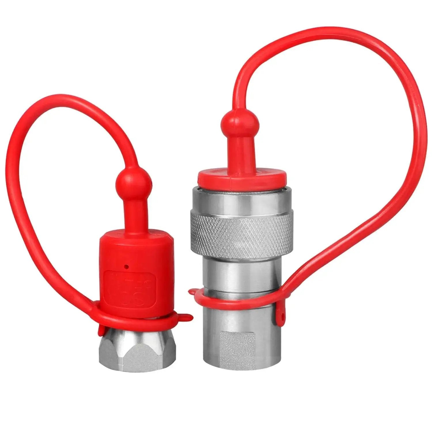 Half Inch Ag Hydraulic Quick Connect Tractor Couplers With Dust Caps Pioneer Style ISO 5675 Two-Pack