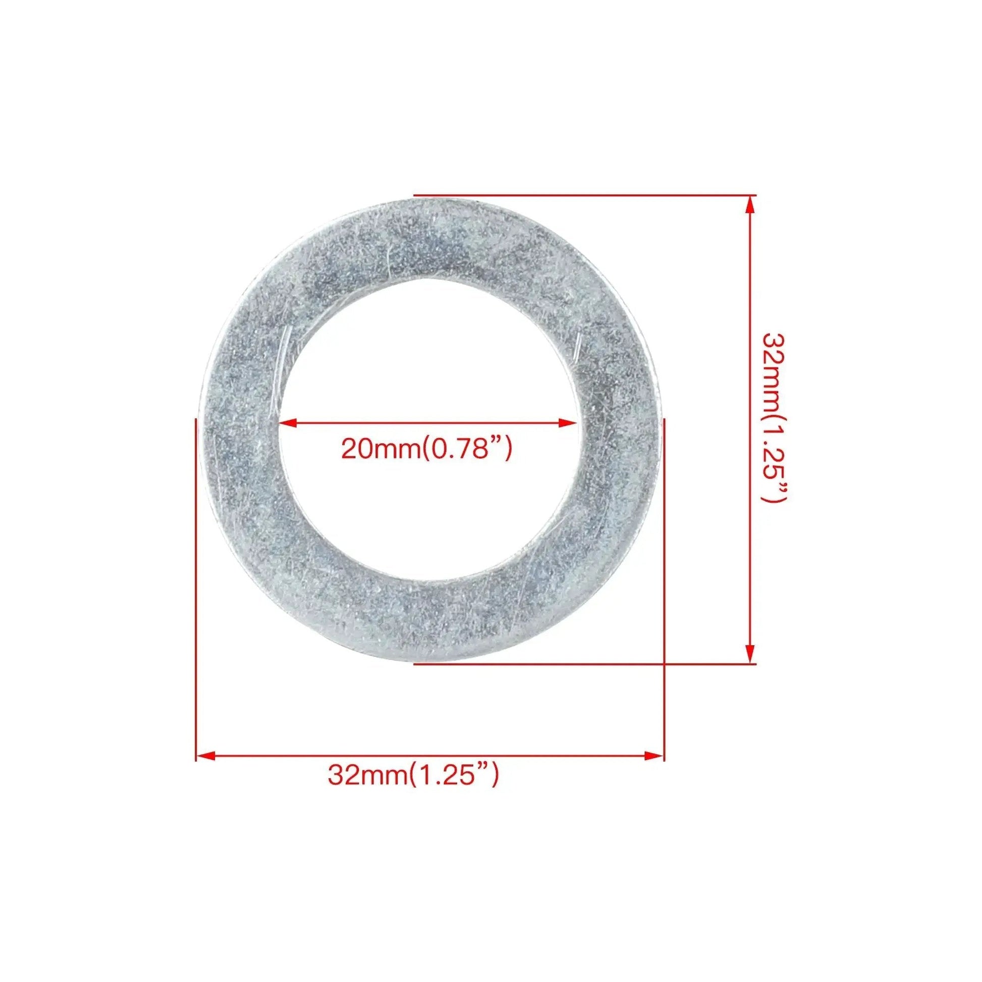 Universal Clutch Spacer Shim Kit Three Quarter Inch Shaft Eight Pack For Predator 212 Ghost 196cc measurement diagram.