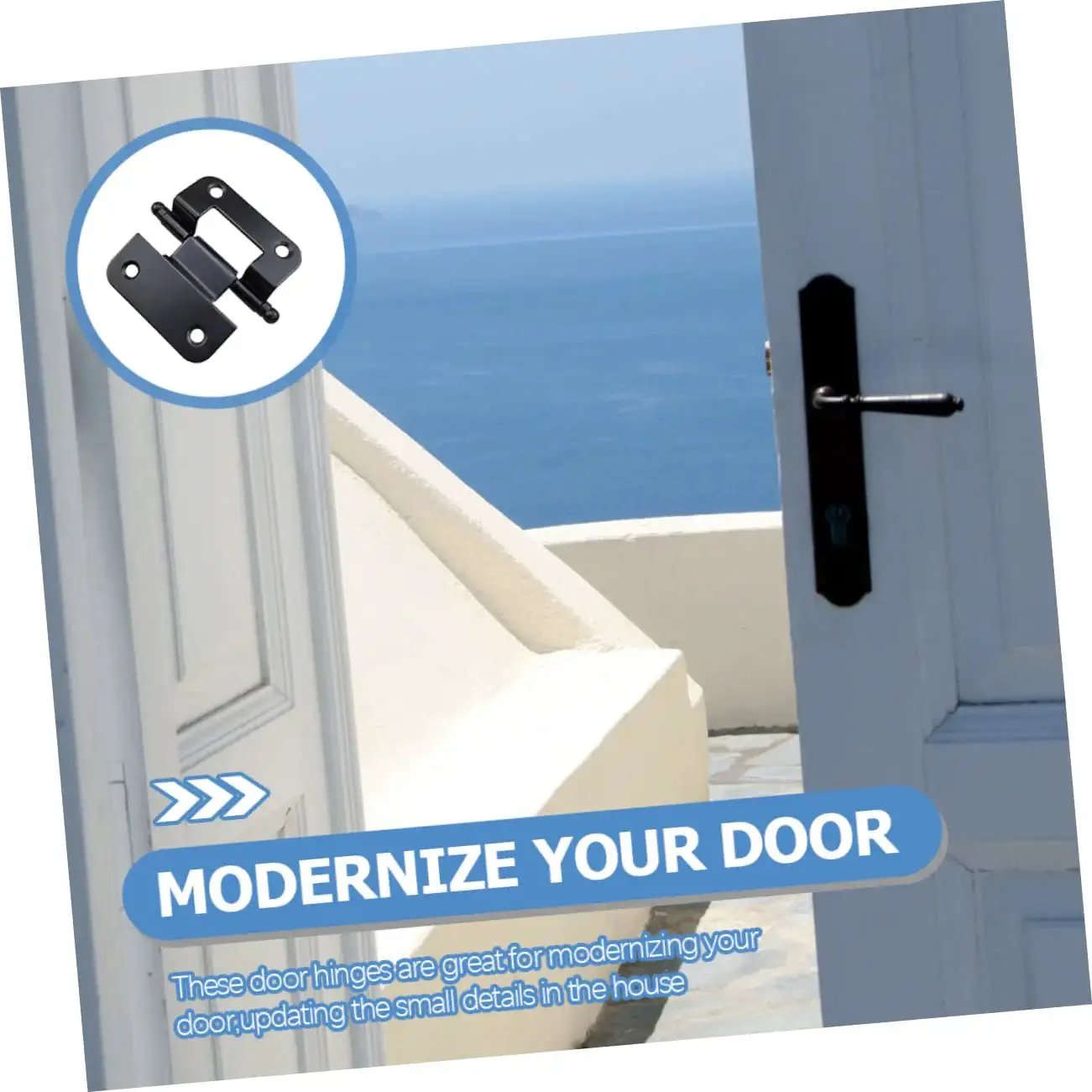Heavy Duty Kitchen Cabinet Door Hinges 6 Pack By Shineofi Built Tough As Nails Iron Construction installed on white door