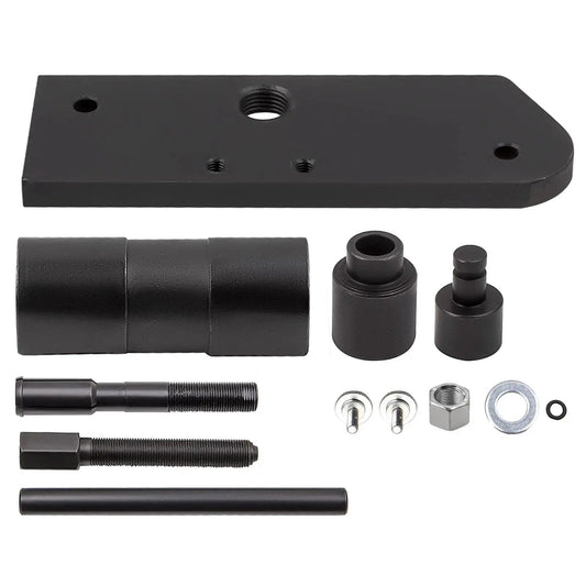 Single Engine Inner Camshaft Bearing Installer And Puller Tool For Harley Evolution 1986 To Present in stainless steel parts layout
