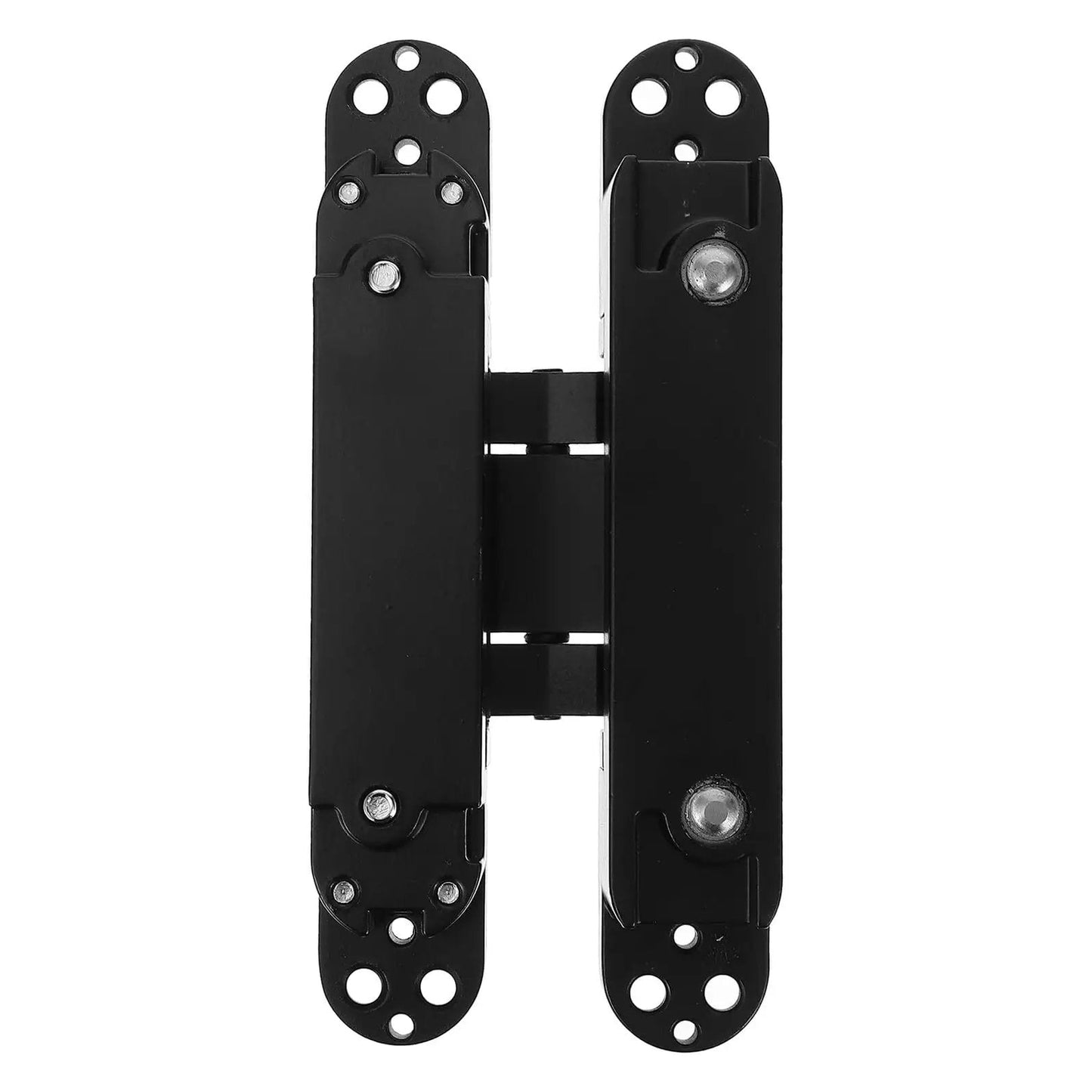 Heavy Duty Metal Invisible Door Hinge 180 Degree Concealed Cross Swing For Wooden Doors Load Bearing Up To 40kg Black Titanium Finish