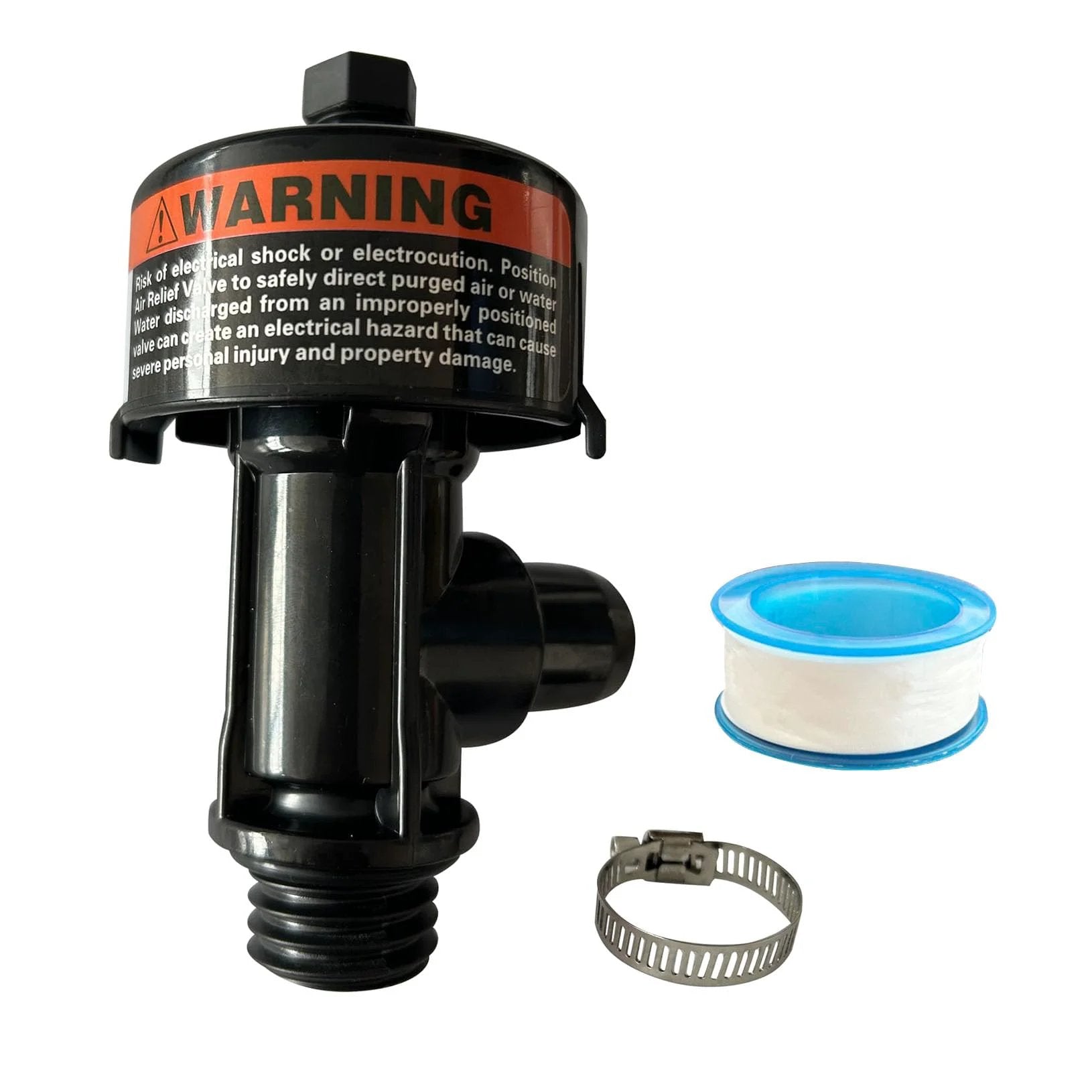 High Flow Air Relief Valve Replacement For Pool And Spa Filters Compatible With Warrior Easy Clean Above Ground FNS SMBW 2000 4000 Quad DE Pred And Clean And Clear Filtration Systems 190058 Pressure Gauge 1 Pack