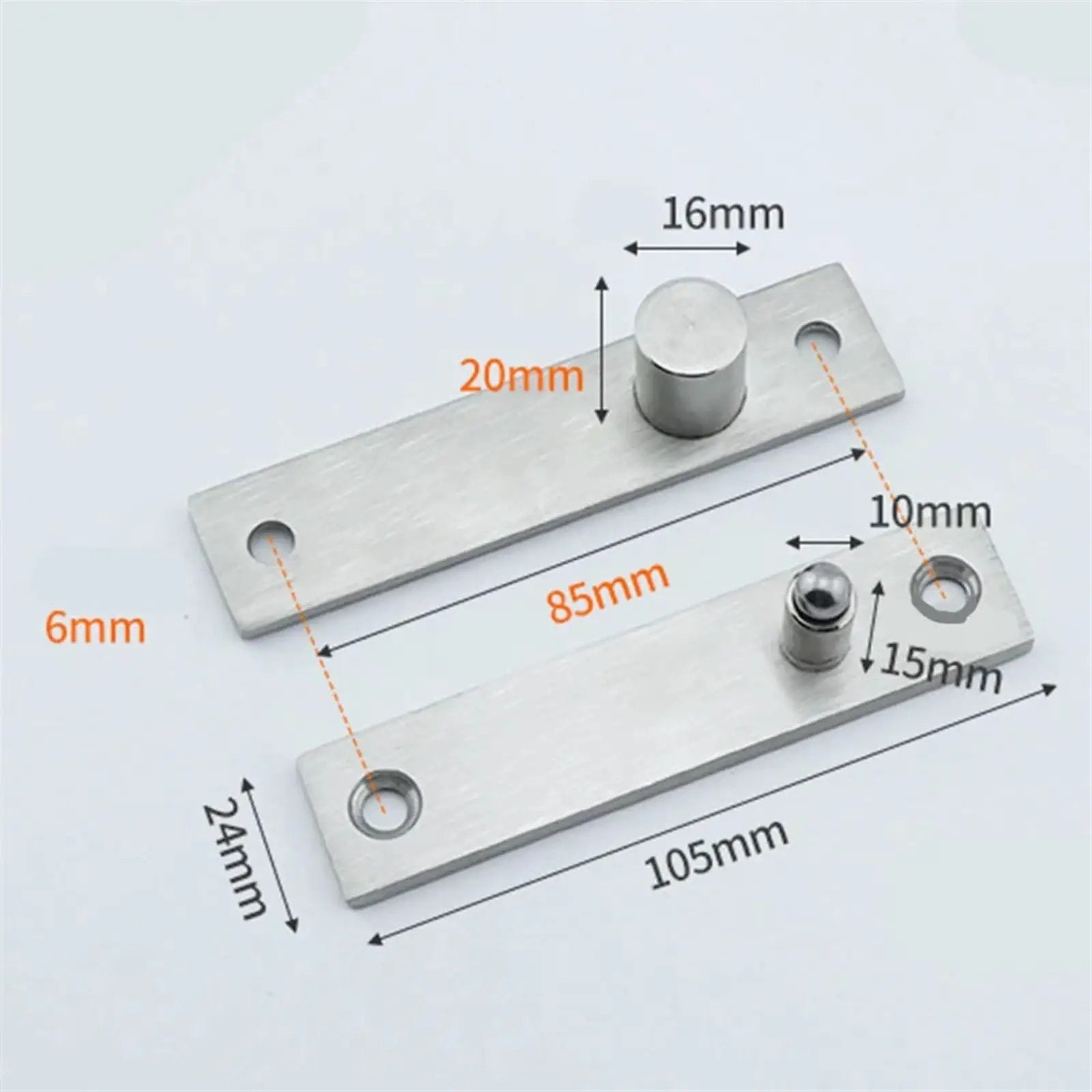 360 Degree Stainless Steel Swing Door Pivot Hinge for Concealed Bookcase and Secret Door 360 Rotating Hinge dimensions