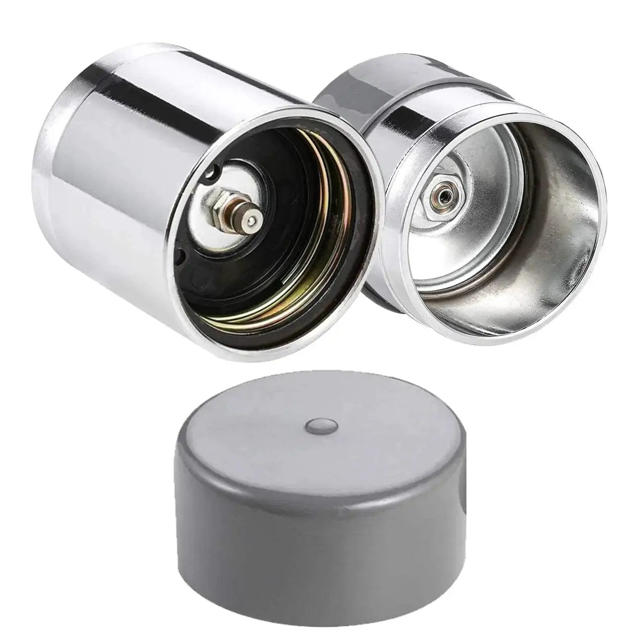 Beefed Up Trailer Wheel Bearing Protector Set 1.98 Inch Stainless Steel Bearing Protectors With Dust Cover Caps For Trailer Or Boat