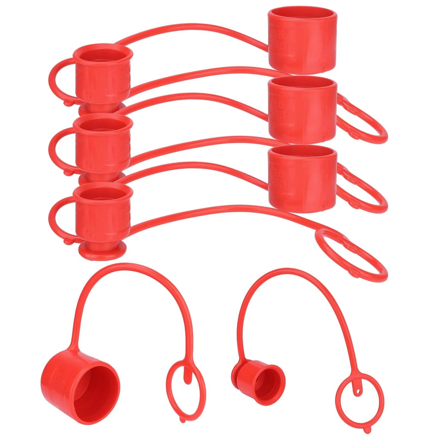 Dust Cap And Plug Kit For Half Inch Flat Face Hydraulic Quick Connect Couplers Includes Four Male And Four Female Rubber Covers