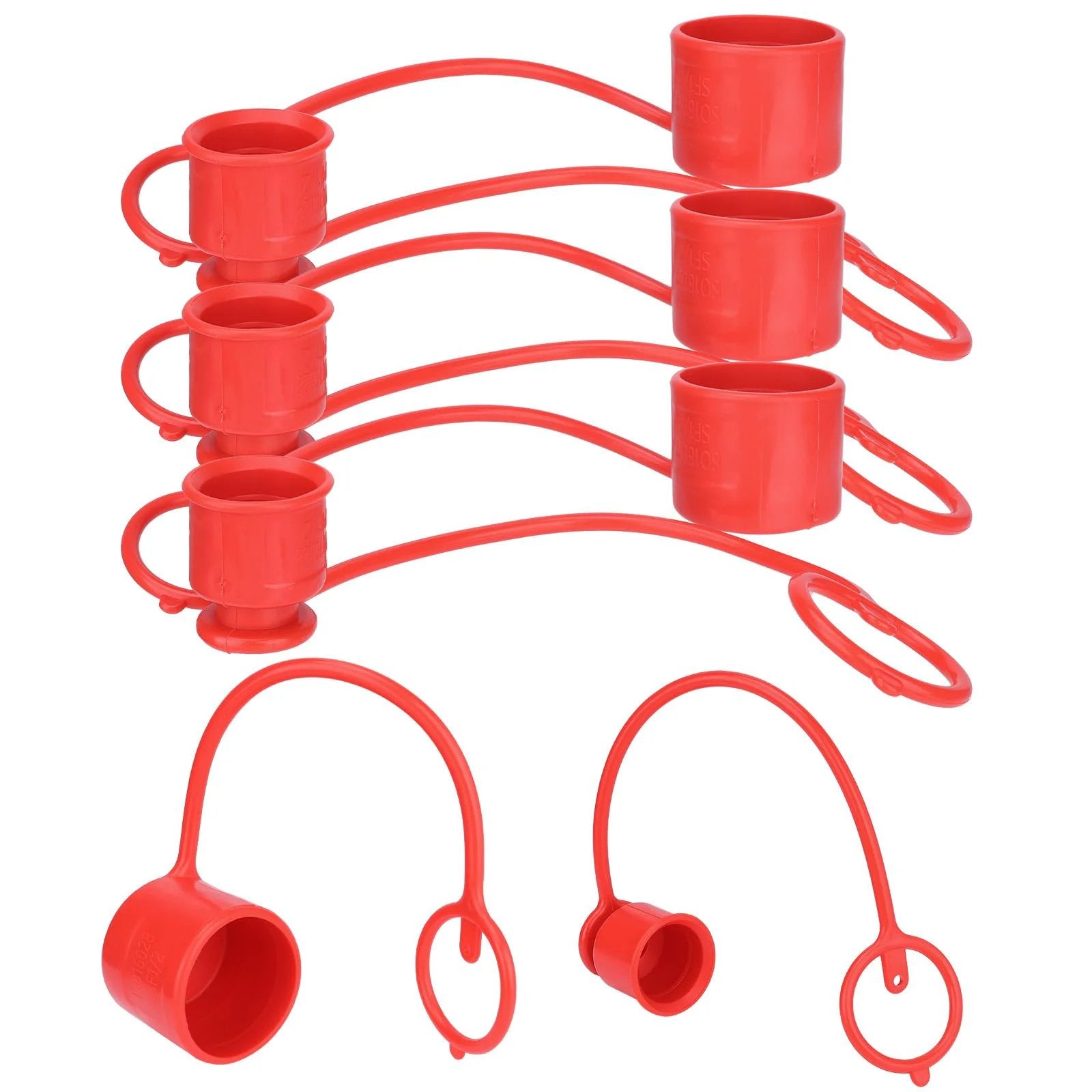 Dust Cap And Plug Kit For Half Inch Flat Face Hydraulic Quick Connect Couplers Includes Four Male And Four Female Rubber Covers