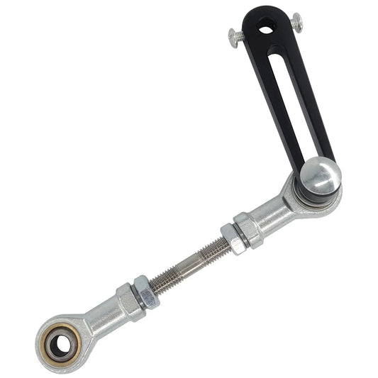 Rocker Arm For Reciprocating Linear Actuator With Adjustable Stroke From 30 To 150mm And 8mm Motor Shaft Hole, Beefy Steel And Aluminum