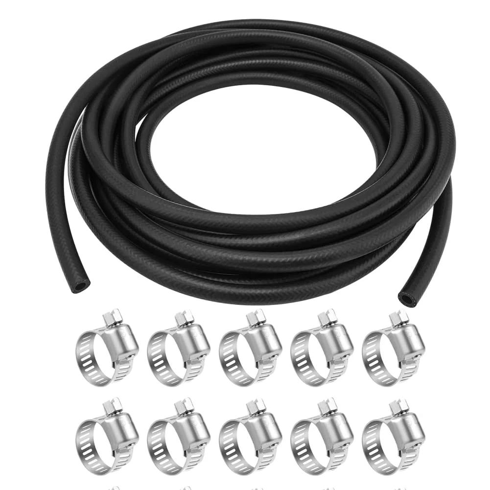 Five Eighths Transmission Hose For Fuel And Oil Systems High Pressure Injection And Cooler Line With Ten Clamps