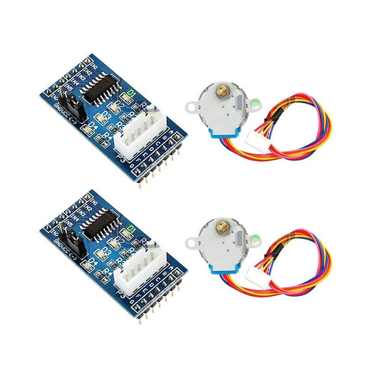 2 Pack 28BYJ48 Geared Stepper Motor 5V With ULN2003 Driver Module Test Board Kit Maker Friendly For Arduino Projects Compatible With Arduino Uno R3 DIY Robotics And CNC