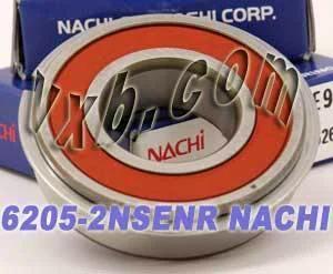 6205-2NSENR Nachi Bearing 25x52x15mm Sealed C3 Snap Ring Bearing