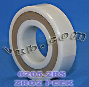 6205-2RS Full Ceramic Sealed Bearing 25x52x15mm ZrO2/Si3N4