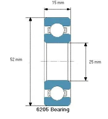 6205 Bearing - Open Deep Groove Ball Bearing 6205