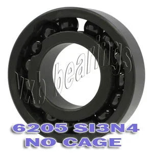 6205 Full Complement Full Ceramic Bearing 25x52x15mm Si3N4