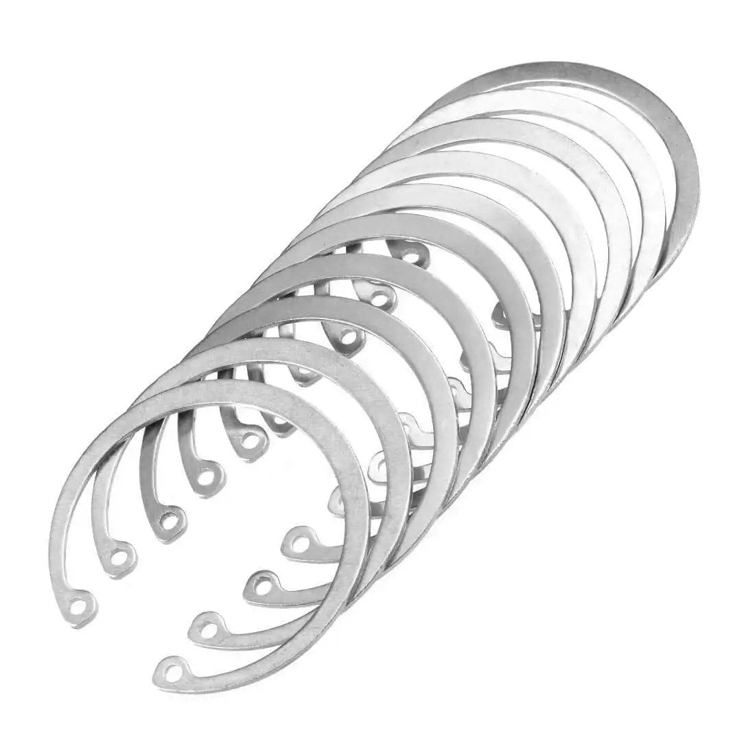 Durable 64mm External Circlips C Clip Retaining Snap Rings 304 Stainless Steel 10 Pack For Bearings Gears Pulleys And Machinery Installations Industrial Grade uxcell