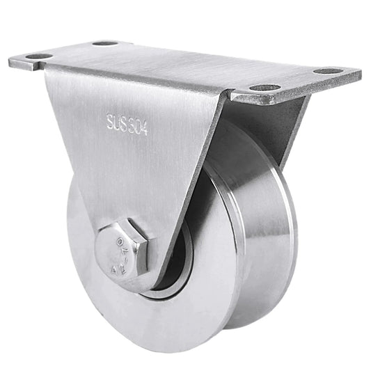 Large 68mm V Groove Pulley Wheel With 304 Stainless Steel Silent Pulley Block And Duplex Bearings, side view
