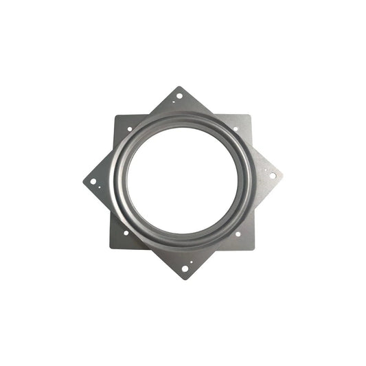 1 Pc 6 Inch Square Lazy Susan Turntable Bearing, Galvanized Steel Swivel Plate Hardware with Smooth 360 Rotation