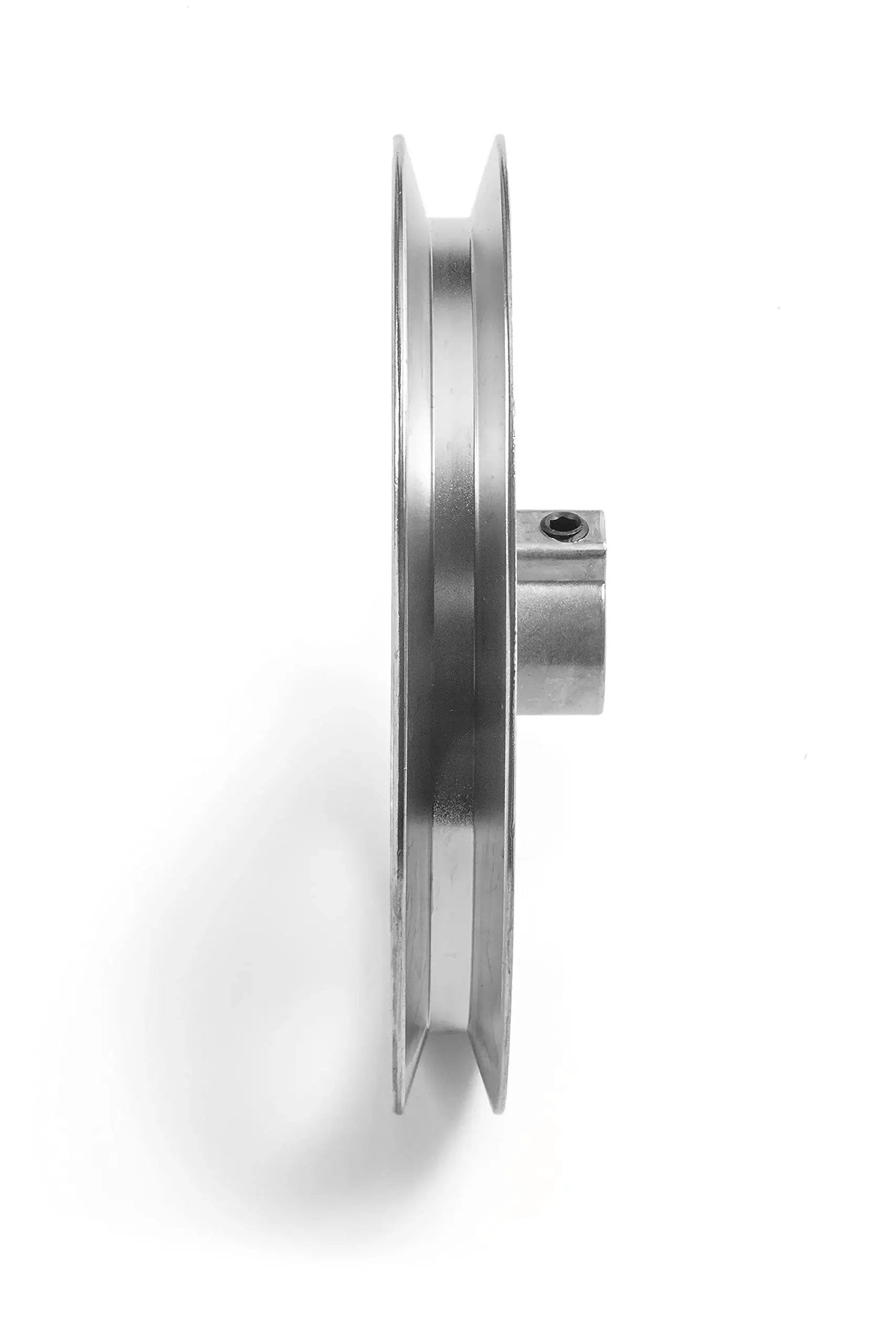 Side view of Heavy Duty 6 Inch V Groove Drive Pulley With Half Inch Bore 34 Degree V Groove Zinc Die Cast Z3A for 4L A Belts