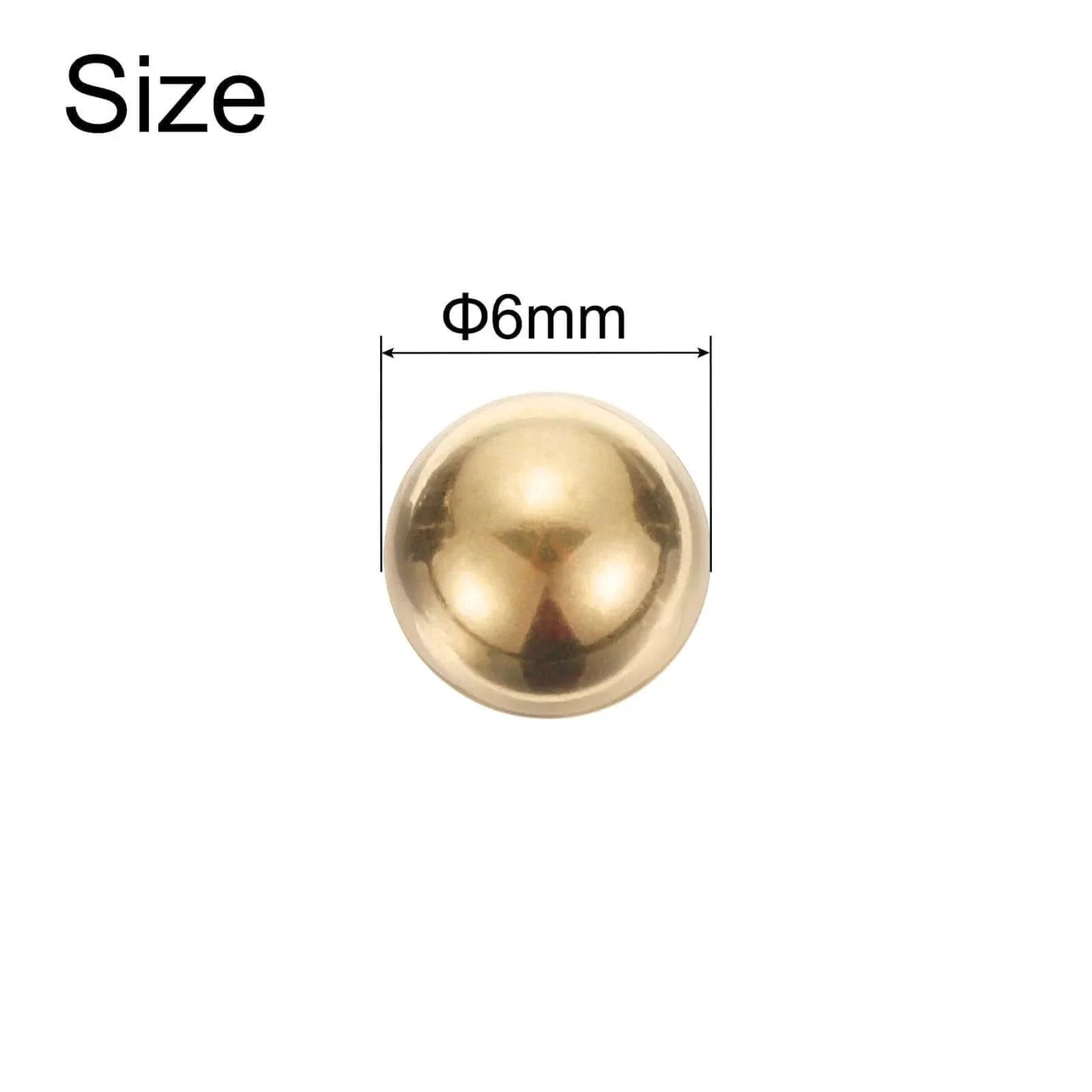 Single 6mm solid brass bearing ball - part of 100pcs 6mm Solid Brass Bearing Balls for machinery, automotive, DIY projects