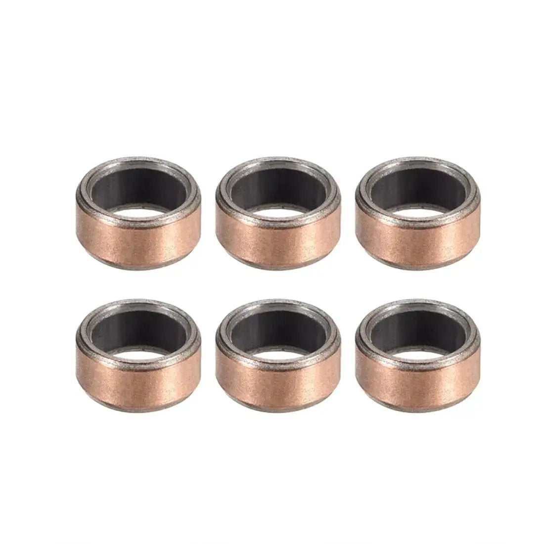 6 Pieces Sleeve Bearing Set With 6mm Bore 8mm OD And 4mm Length Oilless Plain Bearings For Sliding Movements