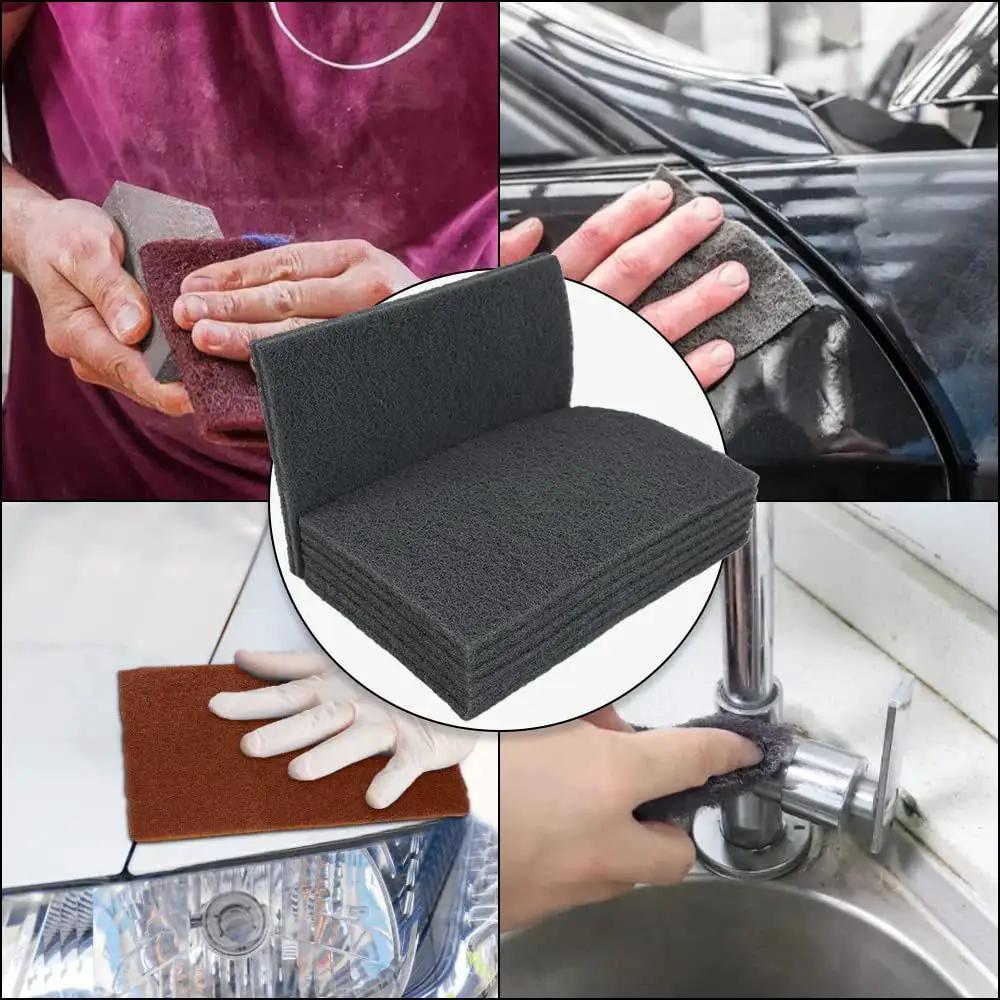 6x9 Automotive Scuff Pads 8 Pack Wet Dry Reusable For Paint Prep And Sanding used on various surfaces