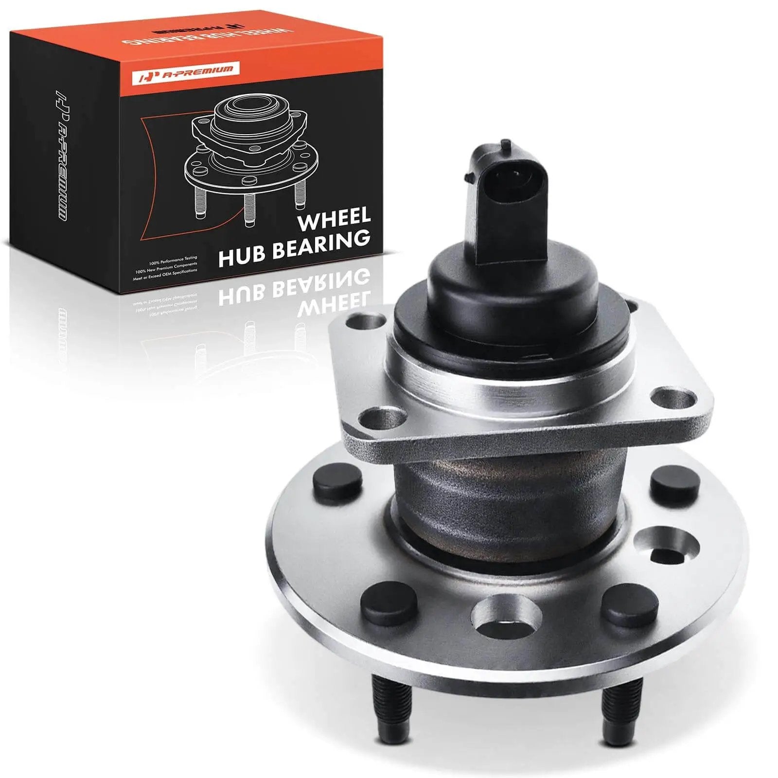 Rear Wheel Hub Bearing Assembly with ABS, 5-Lug Rear Left/Right with packaging fits Buick Cadillac Chevrolet Pontiac 1991-2011 Models