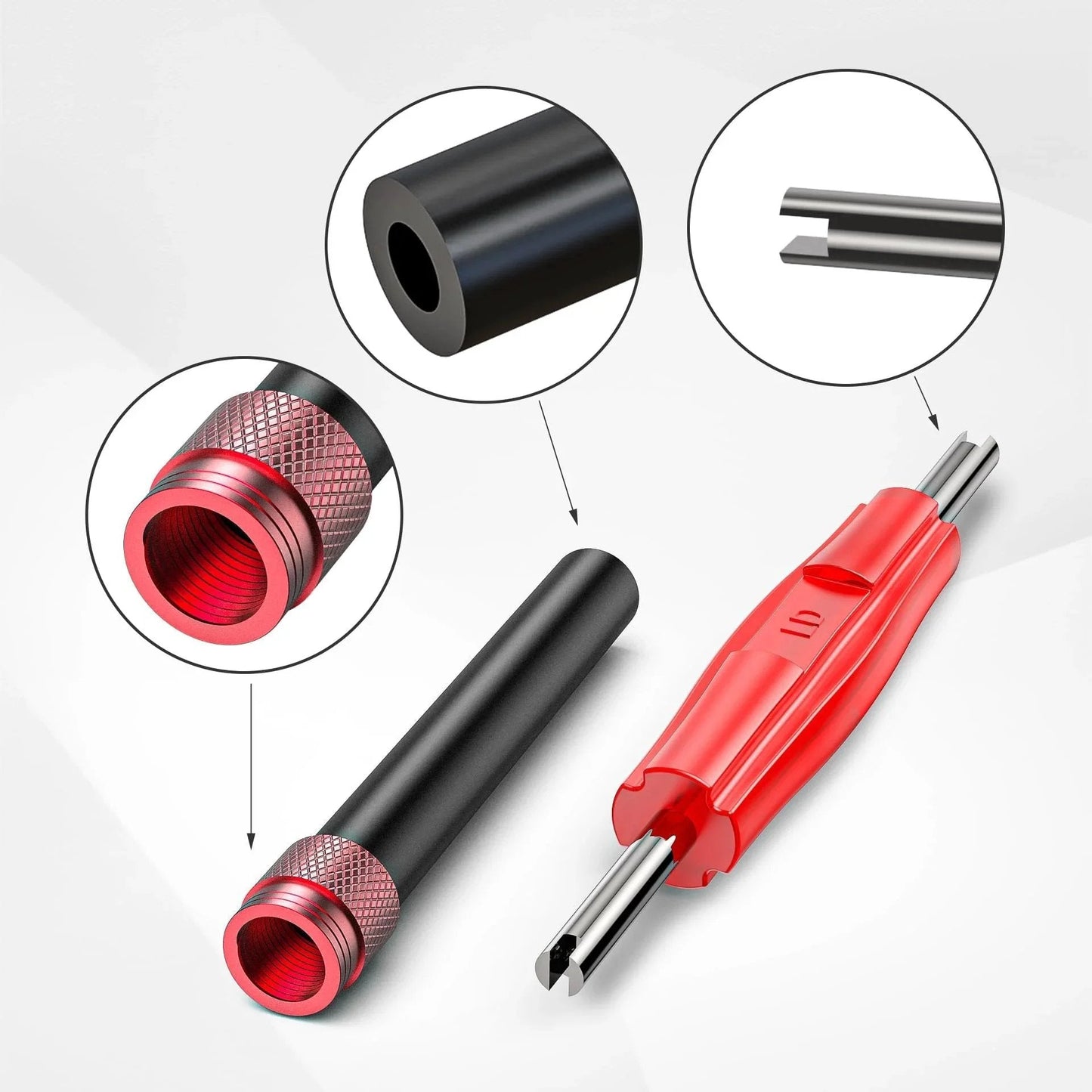 EVAP Service Port Adapter Kit With Valve Removal Tool For Fast Leak Testing On Automotive Smoke Testers Easy Connection