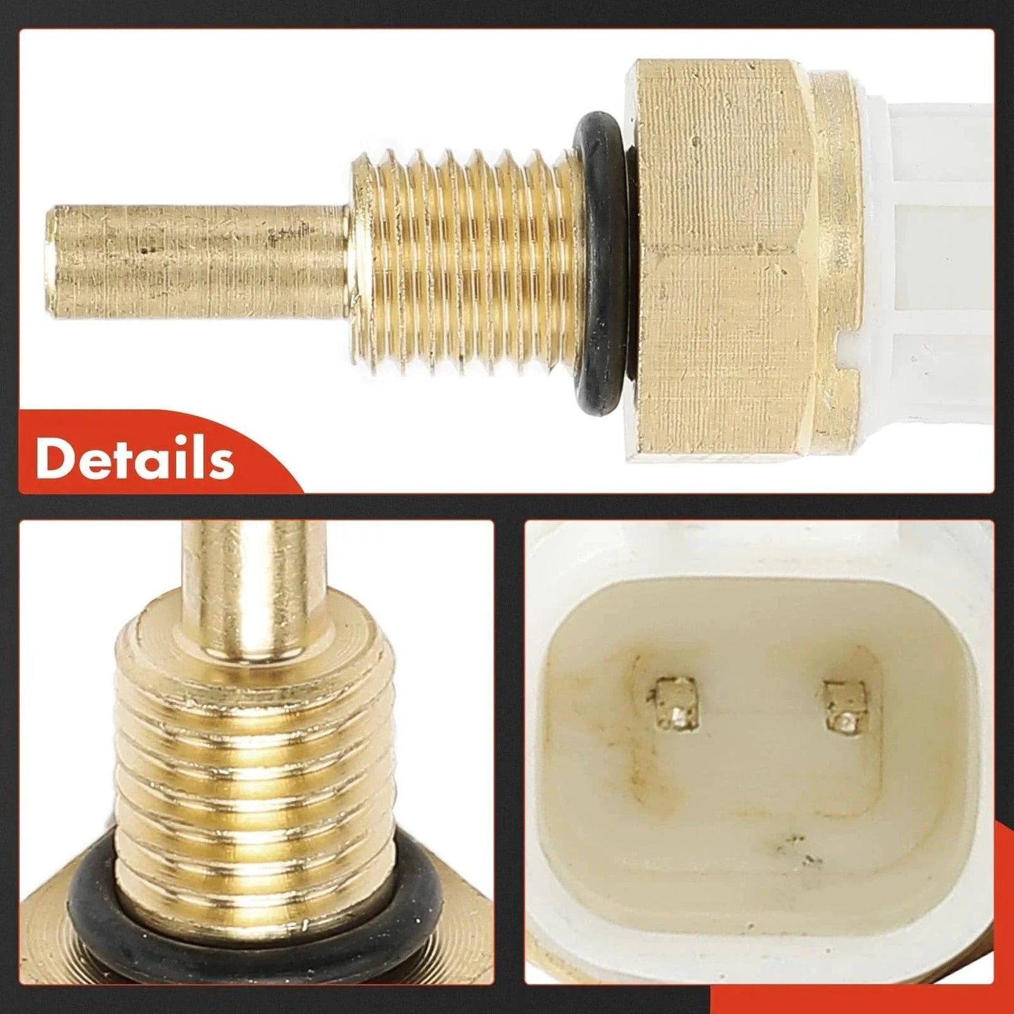 Close-up details of Left Engine Coolant Temperature Sensor Compatible With Honda Accord 2003 2007 Civic 2001 2011 CR-V 2002 2006 Fit 2008