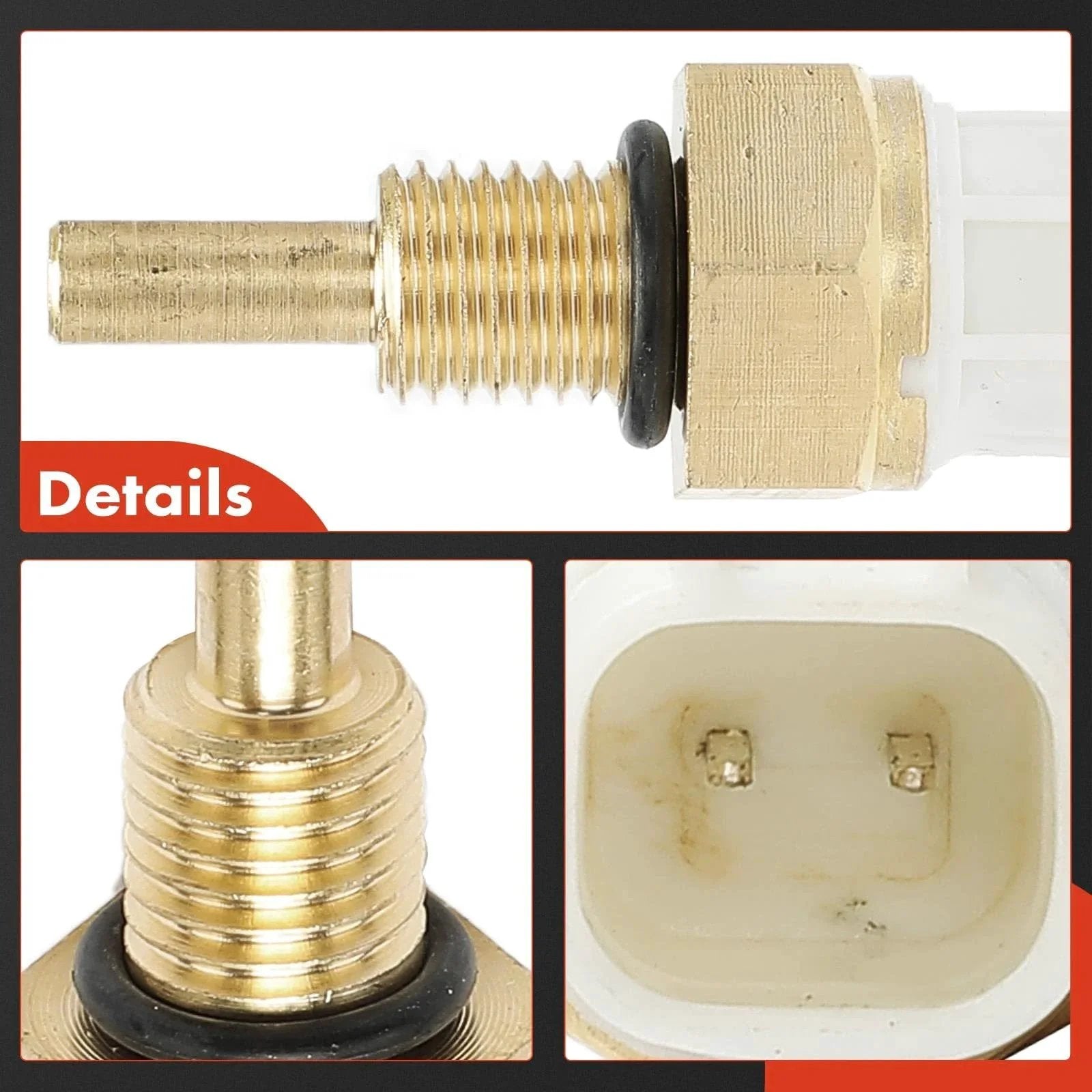 Close-up details of Left Engine Coolant Temperature Sensor Compatible With Honda Accord 2003 2007 Civic 2001 2011 CR-V 2002 2006 Fit 2008