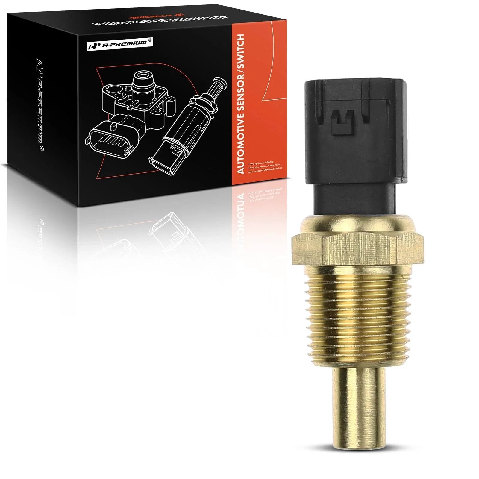 Coolant Temperature Sensor Replacement Direct Fit For Chrysler Sebring Town And Country Pacifica PT Cruiser Dodge Durango Grand Caravan Ram 1500 Jeep Grand Cherokee Wrangler shown with packaging.