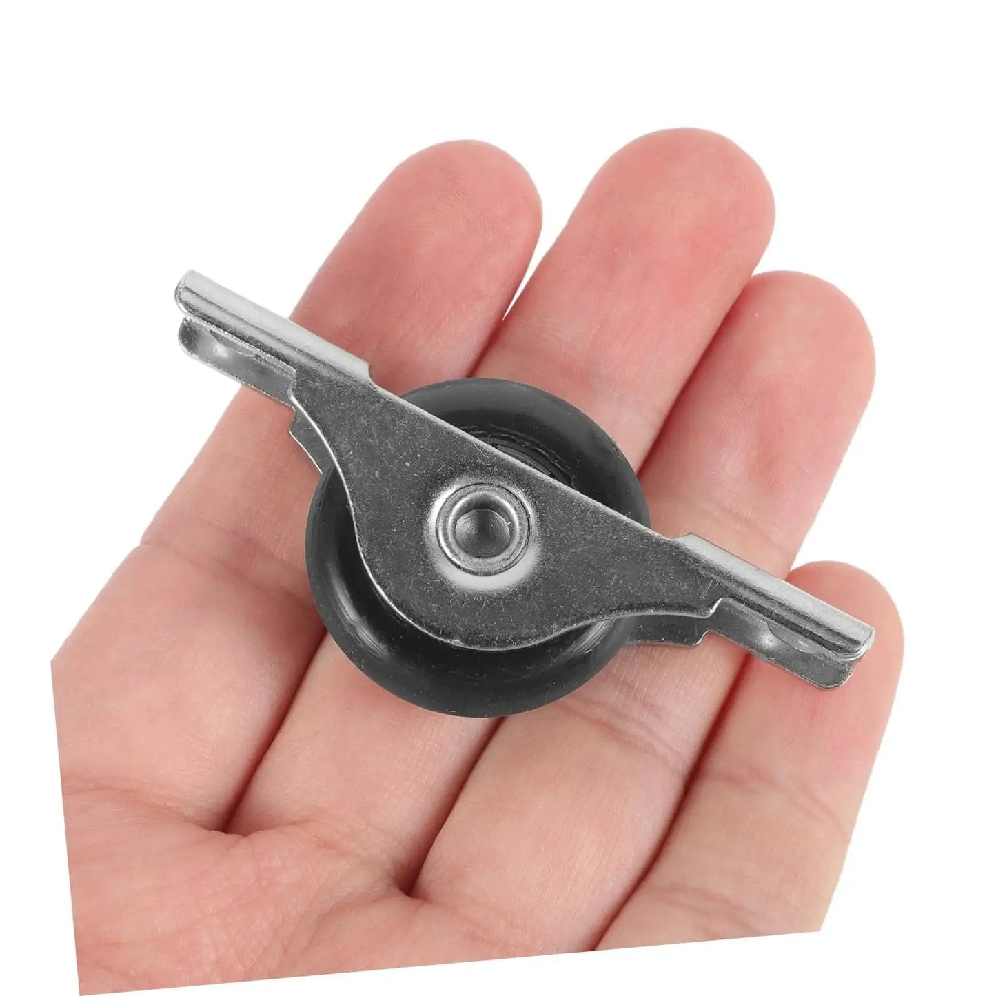 4 Pieces Sliding Door Wheel Pulley Track Roller Set For Wardrobe And Cabinet Doors Heavy Duty Steel And Nylon Hardware in hand