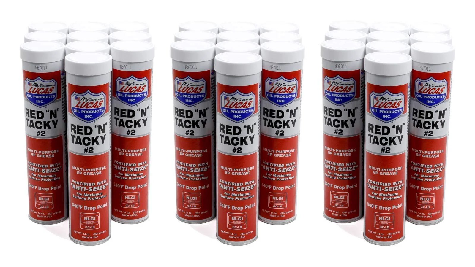 Red N Tacky Grease For Cars And Heavy Duty Gear, Water Resistant Lubricant With Rust And Oxidation Inhibitors, 14 Oz Tube, Case Of 30