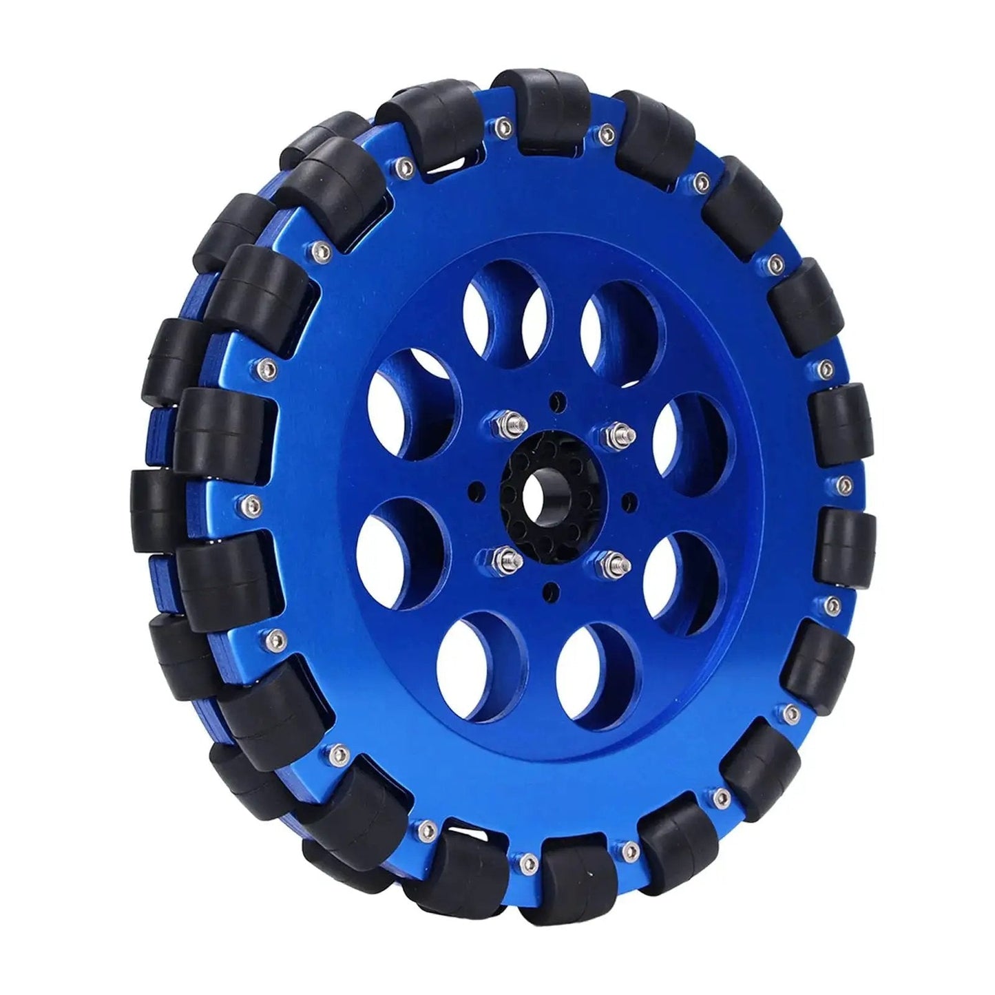 8 inch two wheel omni wheel set with aluminum hub for smooth 360 degree movement dual bearings and multi subdivided circular structure
