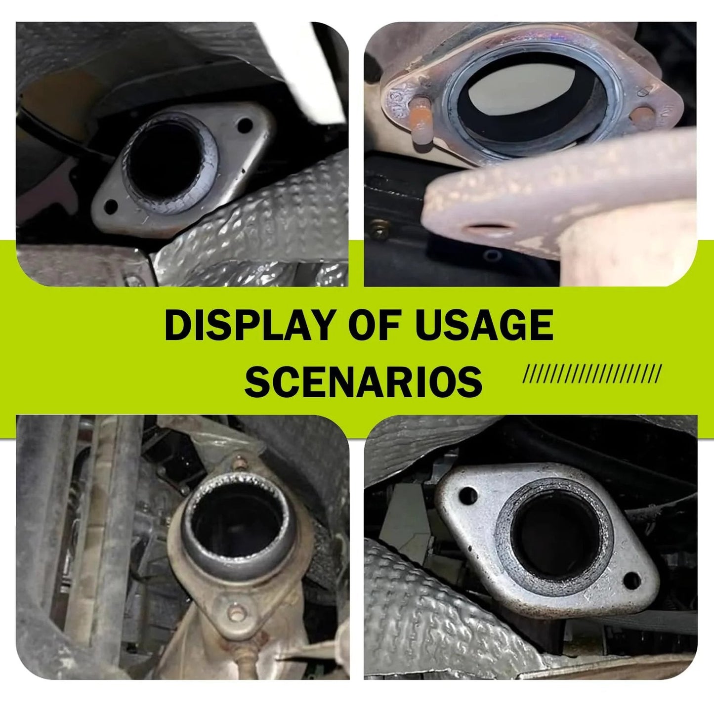 Universal 60mm ID Graphite Ceramic Exhaust Gasket Set 2 Pack For Manifold To Pipe Seal Leakproof Muffler Ring Replacement For RVs SUVs Trucks And Most Vehicles 2.36 Inch Inner Diameter Fits 60mm Exhaust Piping in use scenarios