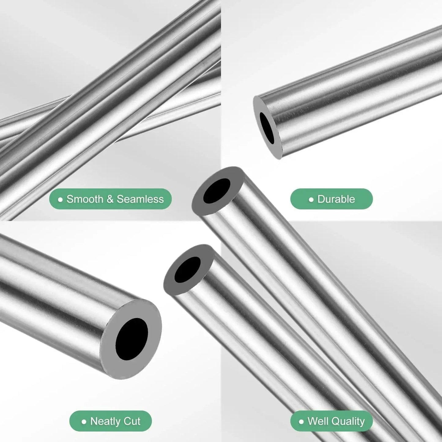 Premium 2 Pack 304 Stainless Steel Tubing 5mm OD 1mm Wall Seamless Pipe For Construction Machining DIY Craft Projects And Outdoor Use