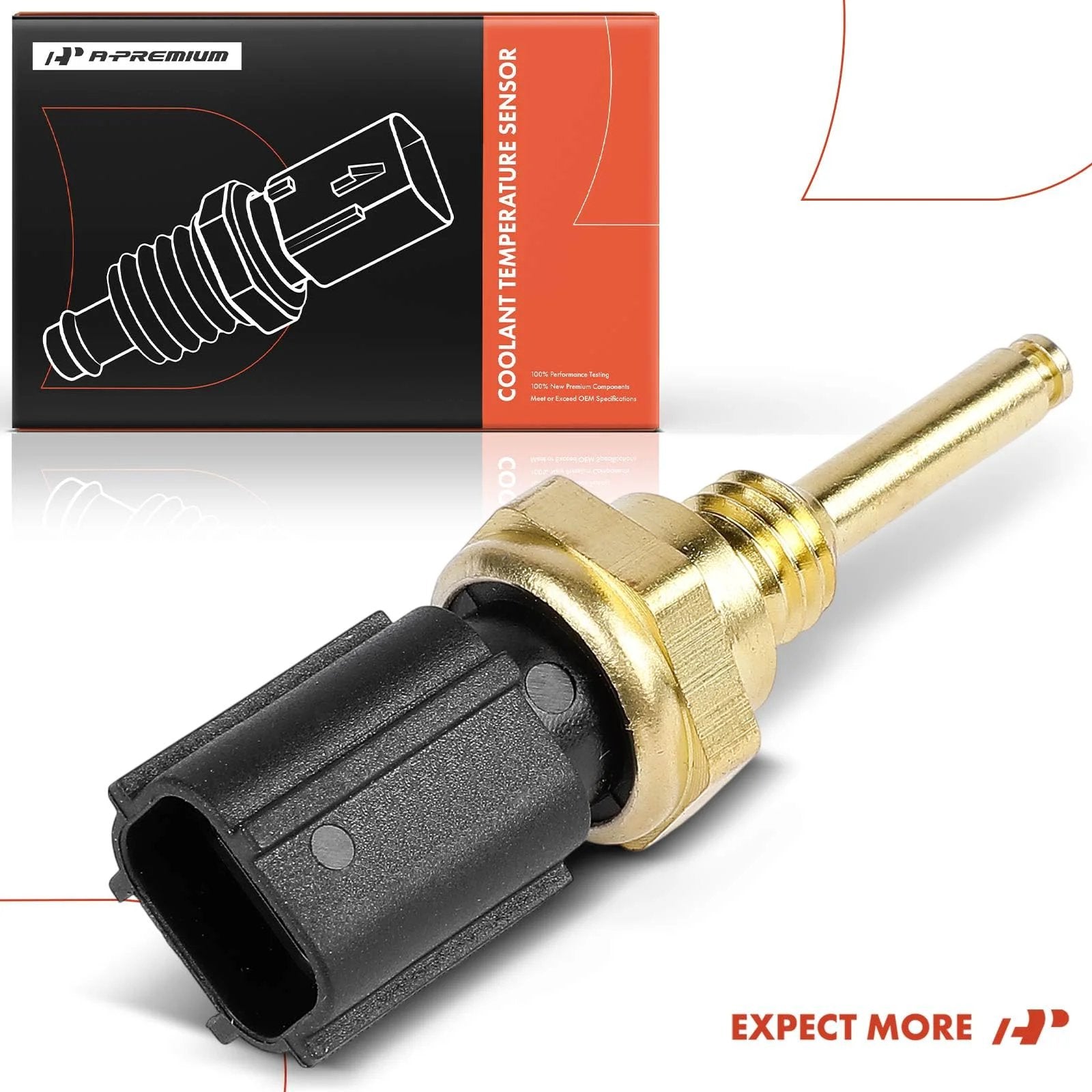 Engine Coolant Temperature Sensor With 2 Blades For Ford F Series Trucks And SUVs Including F 150 F 250 Super Duty APremium