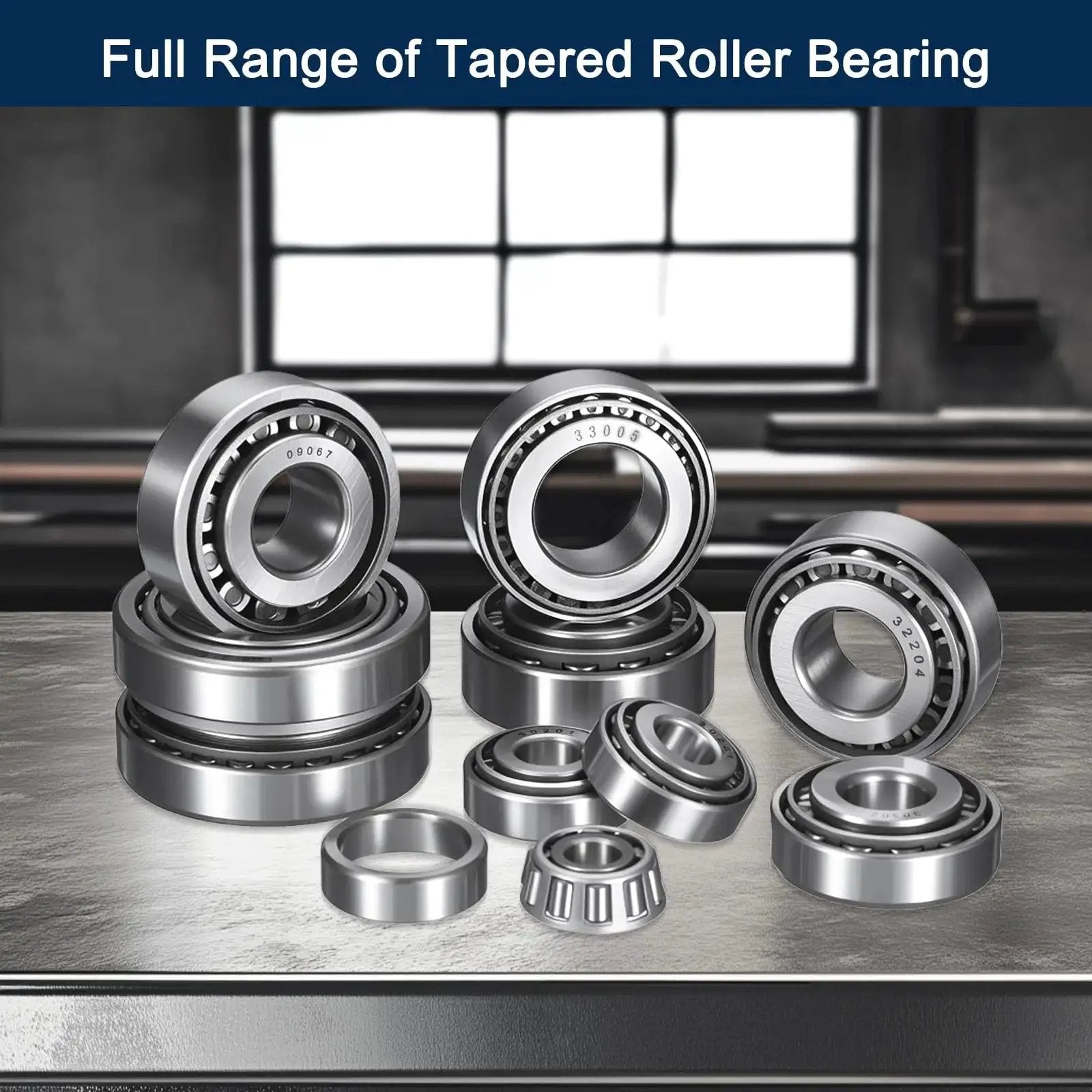 Two Pack LM68149 10 Tapered Roller Bearing Cone and Cup Set for heavy duty machines, 1.25 inch bore, chrome steel, ABEC 3 pre-lubricated