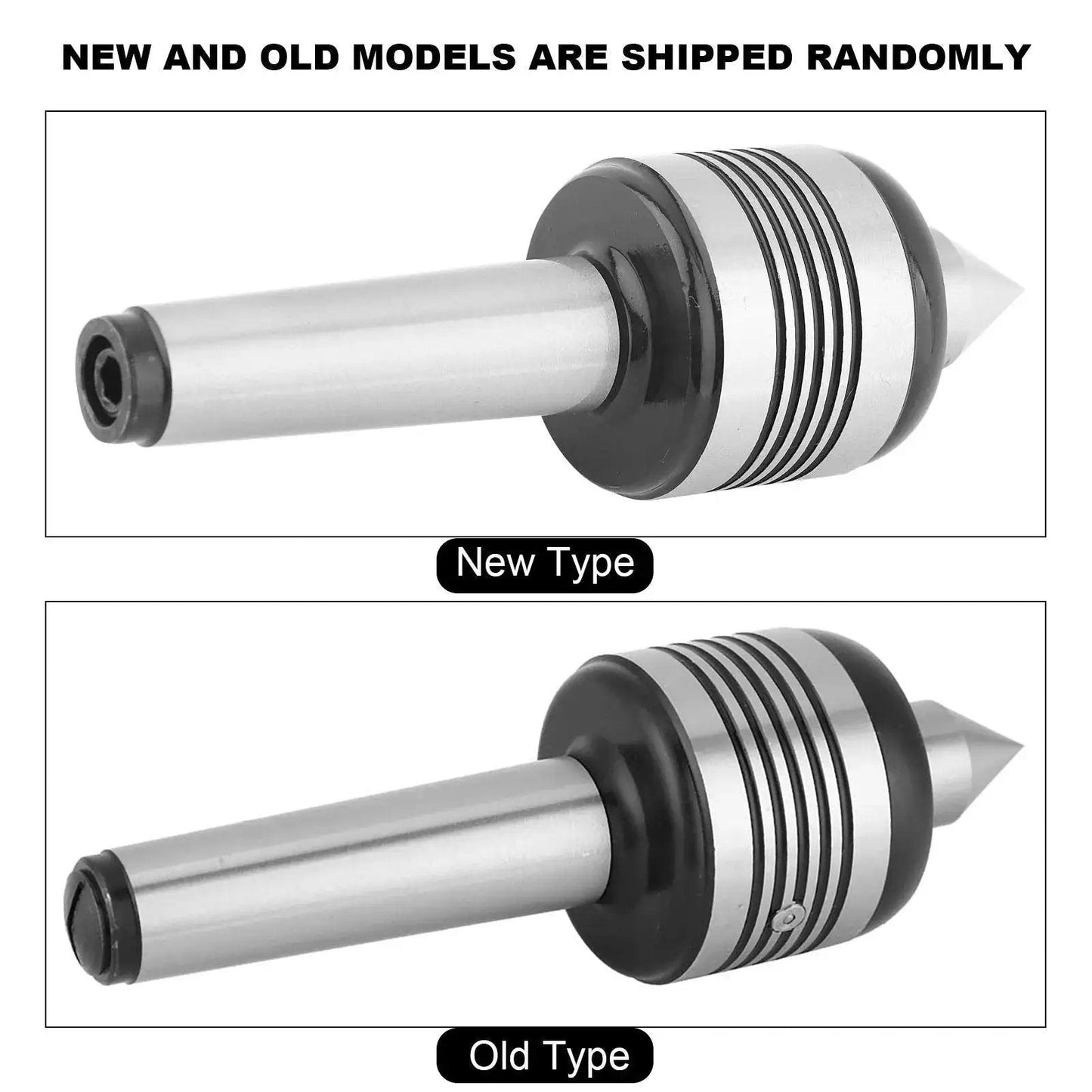 Image of two MT3 Heavy Duty Live Center With Triple Bearing Precision For Metal Lathe Turning. New and old models shown.