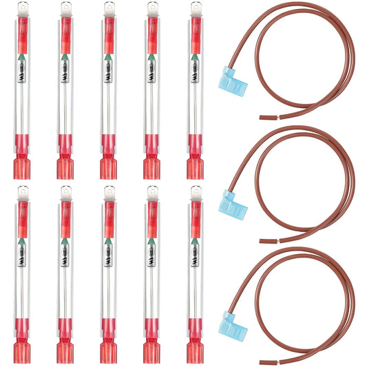 10 Piece Water Heater Thermal Cut Off Kit Replacement For RV Atwood 93866 UL Certified With Tinned Copper Wires Safety Shutoff Part For Electronic Water Heaters And RV OEM Spare