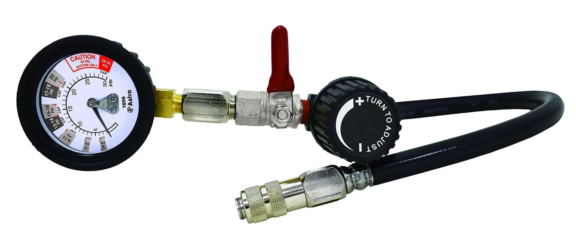 Universal Air Powered Cooling System Pressure Tester with Quick Connectors and Gauge for Cars Trucks and SUVs by Astro Pneumatic Tool