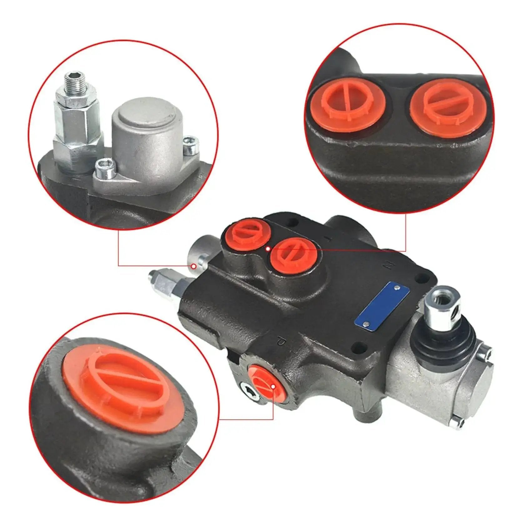 Heavy Duty 1 Spool Hydraulic Directional Control Valve 21 GPM 3600 PSI SAE Ports for Tractors, Loaders, Log Splitters