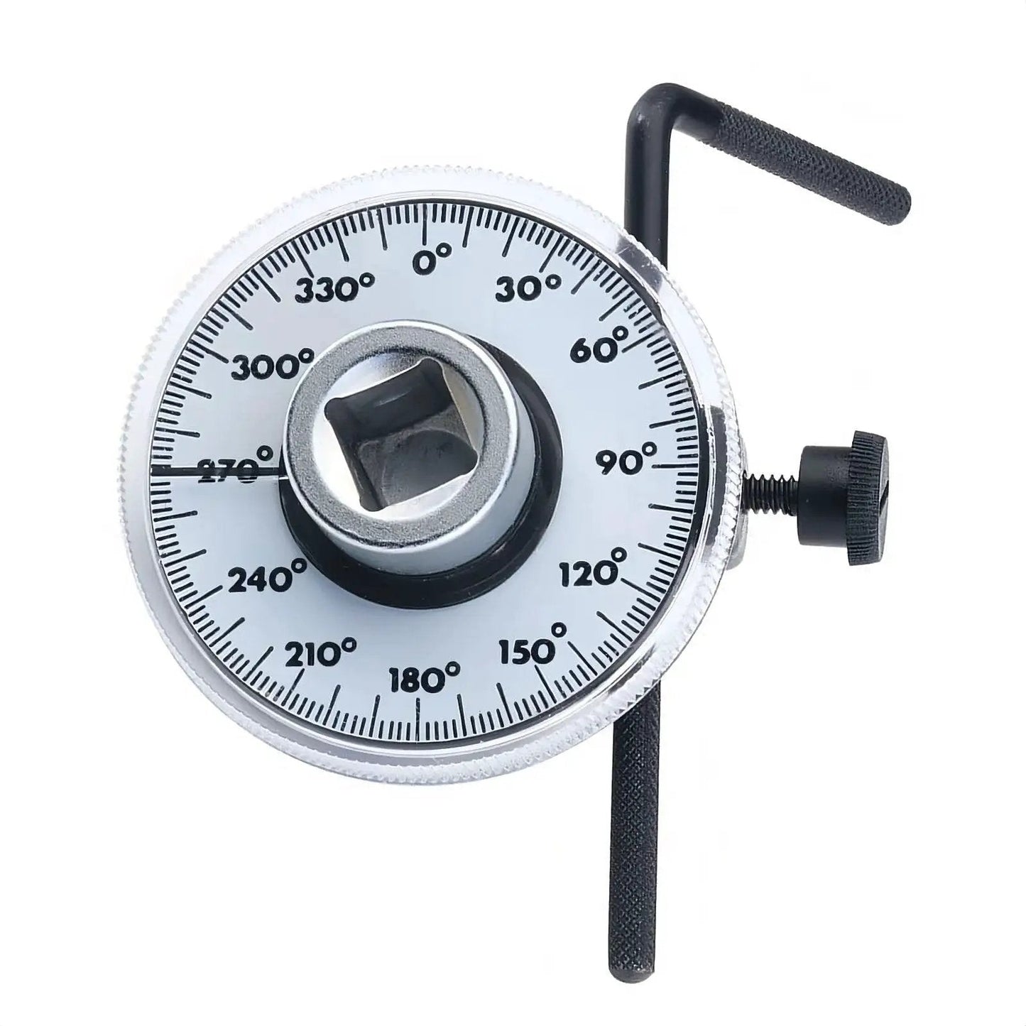 Precision Torque Angle Gauge With 360 Degree Rotation Scale For Automotive Applications One Half Inch Drive Compatible.