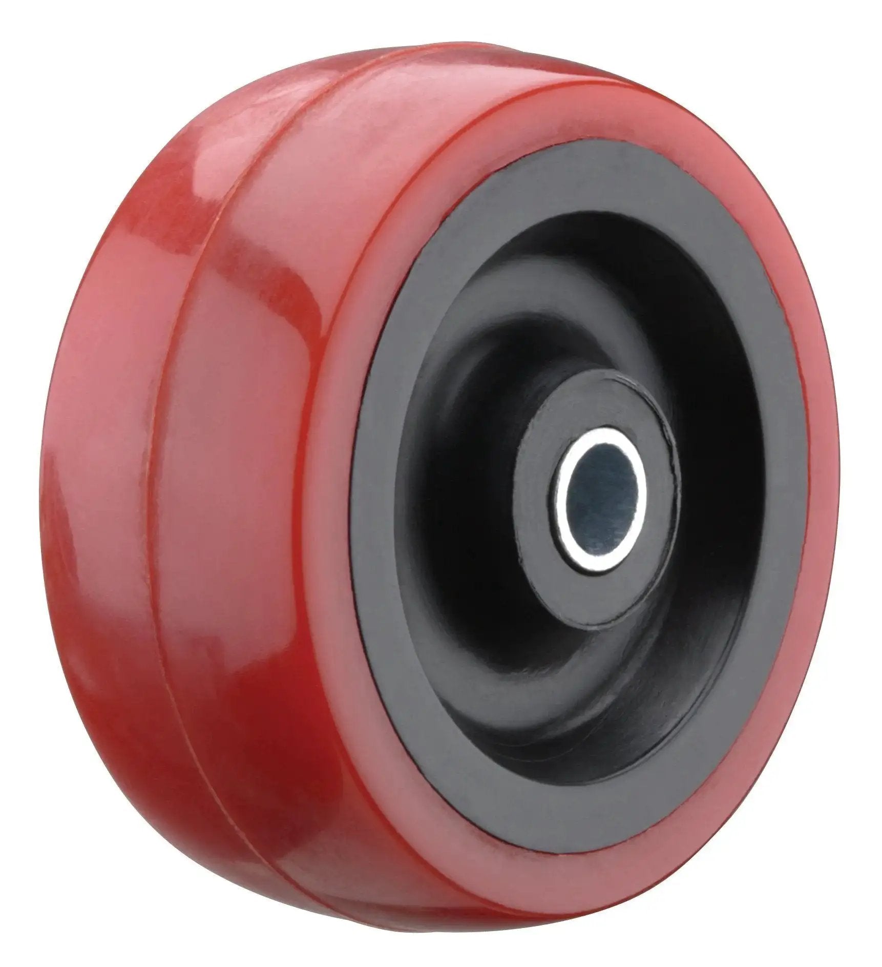 2 Inch Polyurethane Wheel With Roller Bearing Hub Red 165 Lb Load Capacity Smooth Rolling Tire With Minimal Resistance Floor Safe